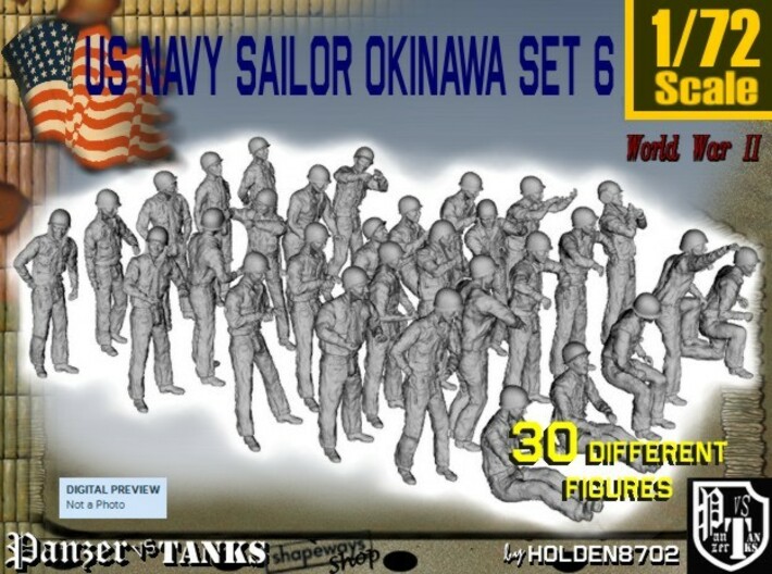 1/72 US Navy Okinawa Set 6 3d printed 
