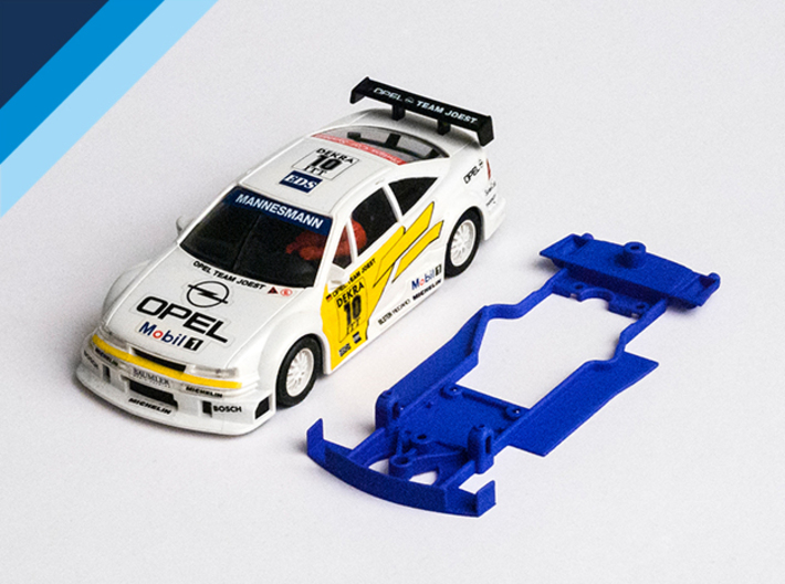 1/32 Ninco Opel Calibra V6 DTM Chassis 3d printed Chassis compatible with Ninco Opel Calibra V6 DTM body (not included)