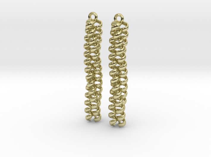 Trimeric coiled coil earrings 3d printed