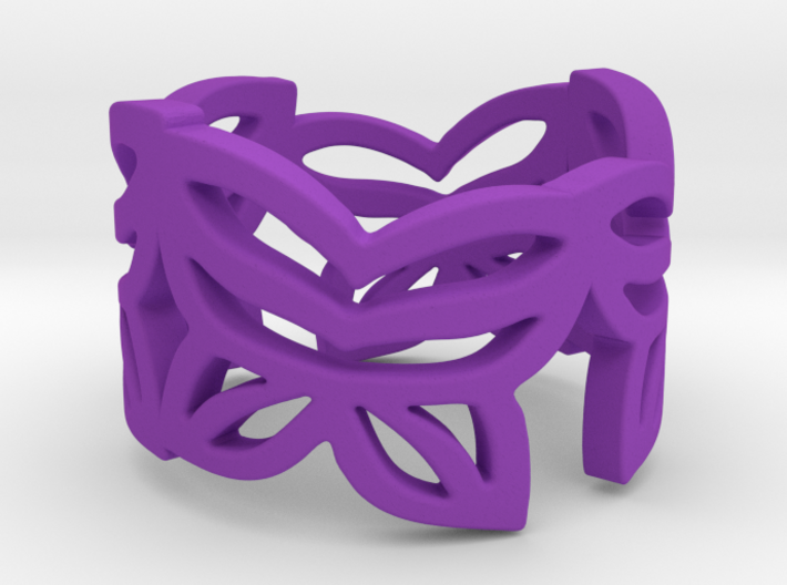 Butterfly leafs ring size 5 3d printed 