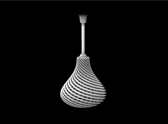 Lampshade Pear Twisted 3d printed Pear lampshade