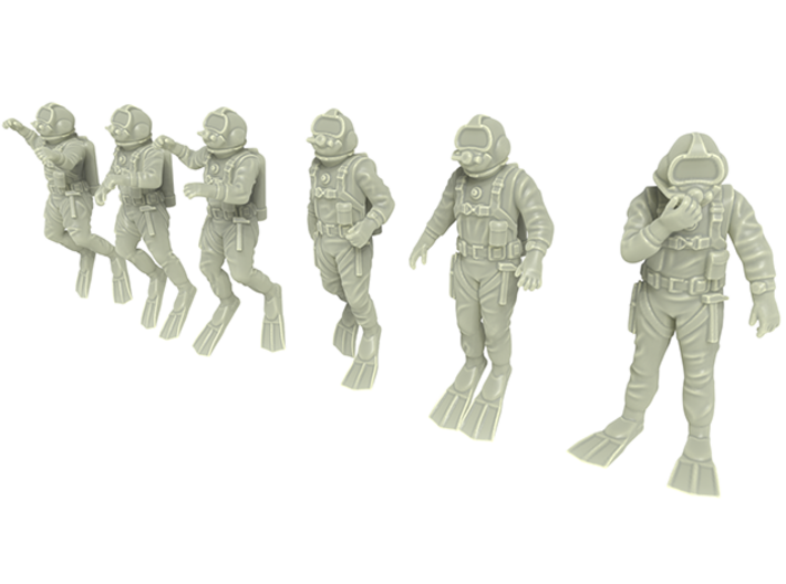 Commercial Diver / Six Pack / 1:72 3d printed 