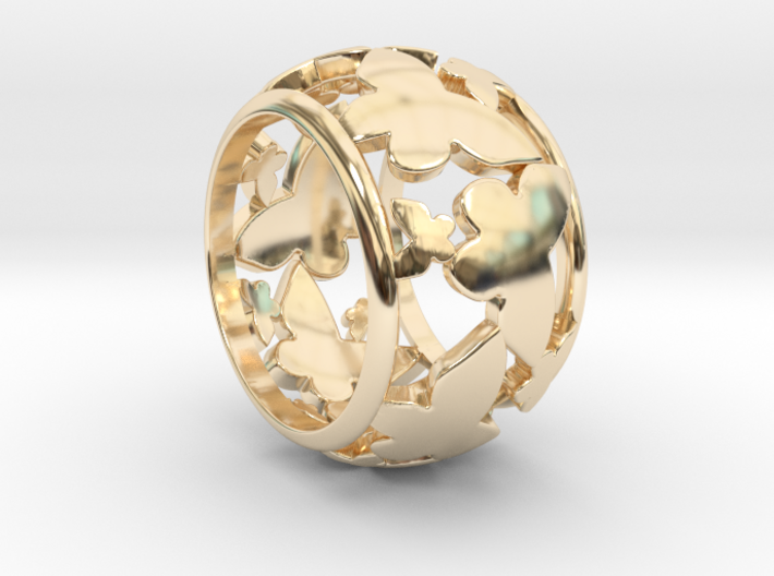 Butterfly orbit ring size 5 3d printed