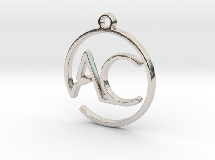 A &amp; C monogram Pendant 3d printed