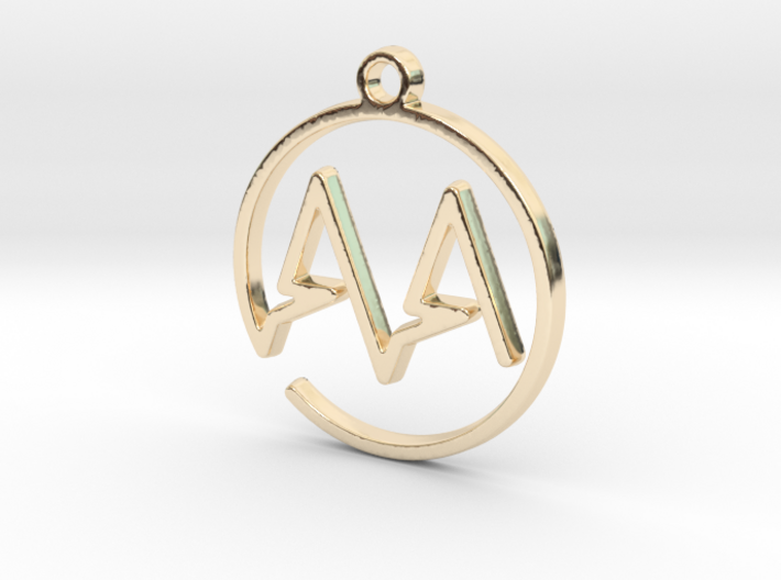 A &amp; A Monogram Pendant 3d printed