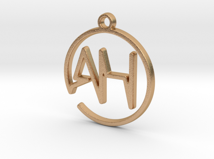 A &amp; H Monogram Pendant 3d printed