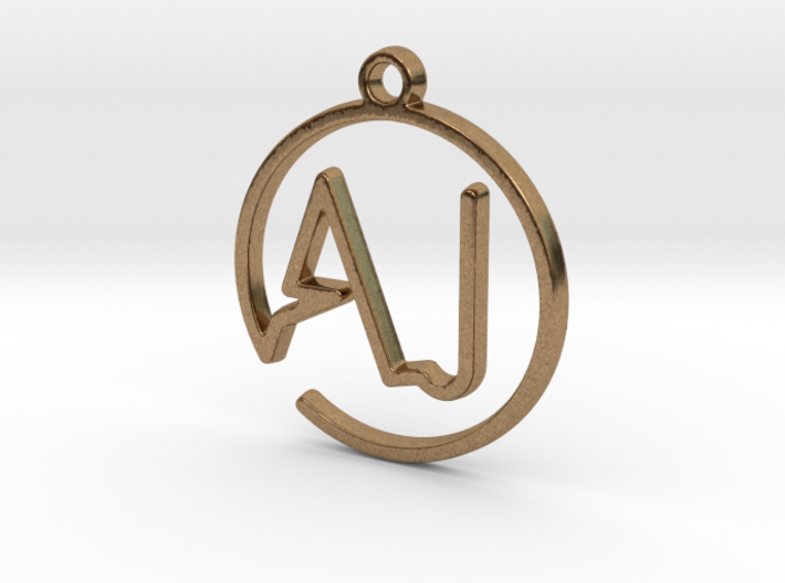 A &amp; J Monogram Pendant 3d printed