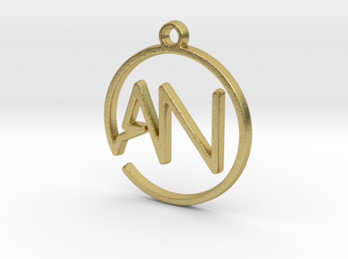 A &amp; N Monogram Pendant 3d printed