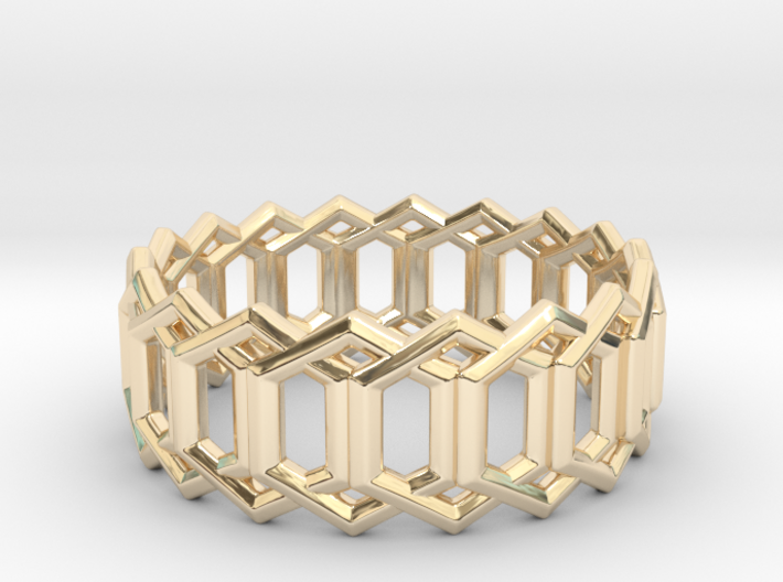 Geometric Ring 4- size 7 3d printed