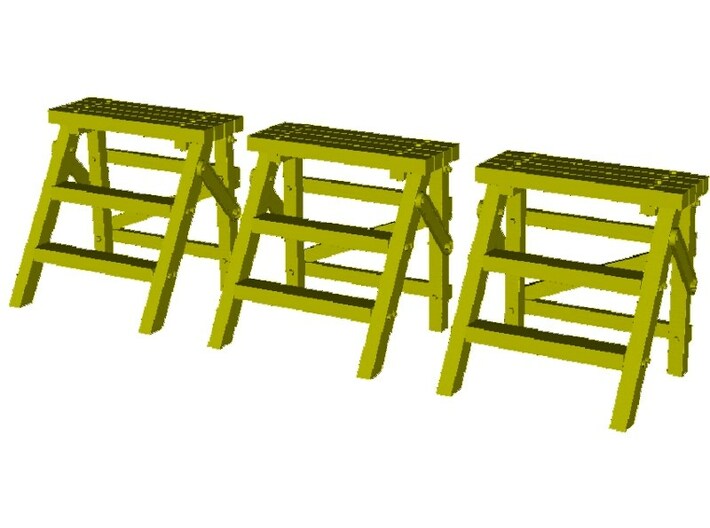 1/15 scale WWII Luftwaffe maintenance ladders x 3 3d printed