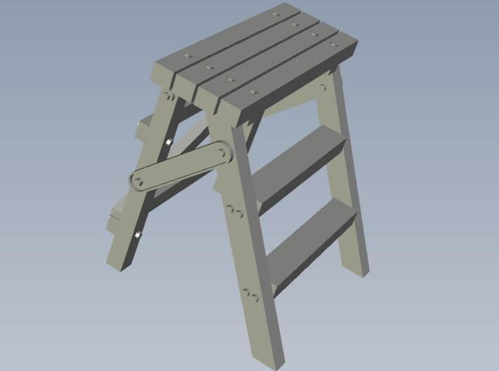 1/15 scale WWII Luftwaffe maintenance ladders x 3 3d printed 