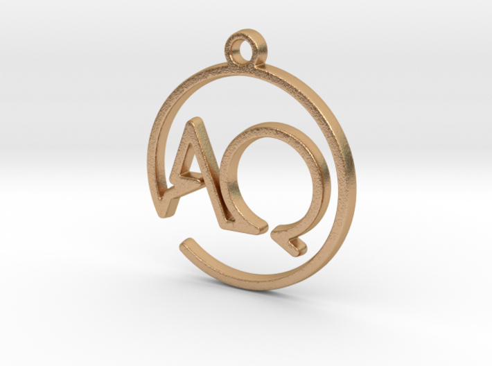 A &amp; Q Monogram Pendant 3d printed