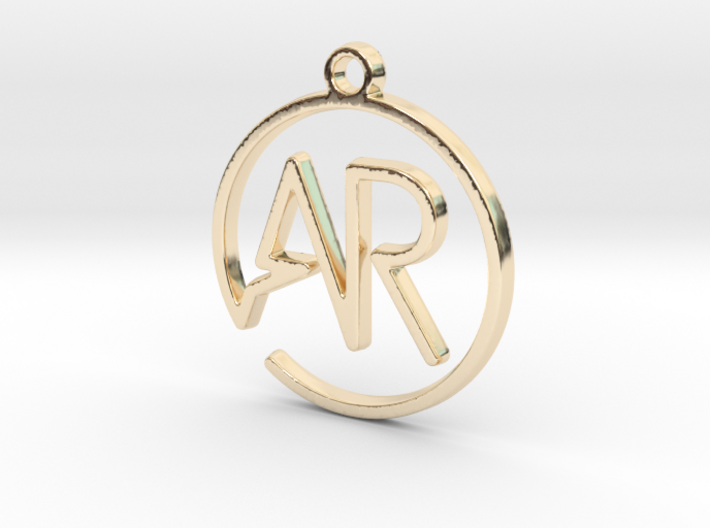 A &amp; R Monogram Pendant 3d printed