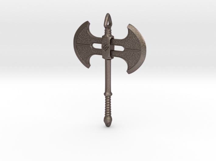Double-Axe with snake head 3d printed Double-Axe with snake head in steel