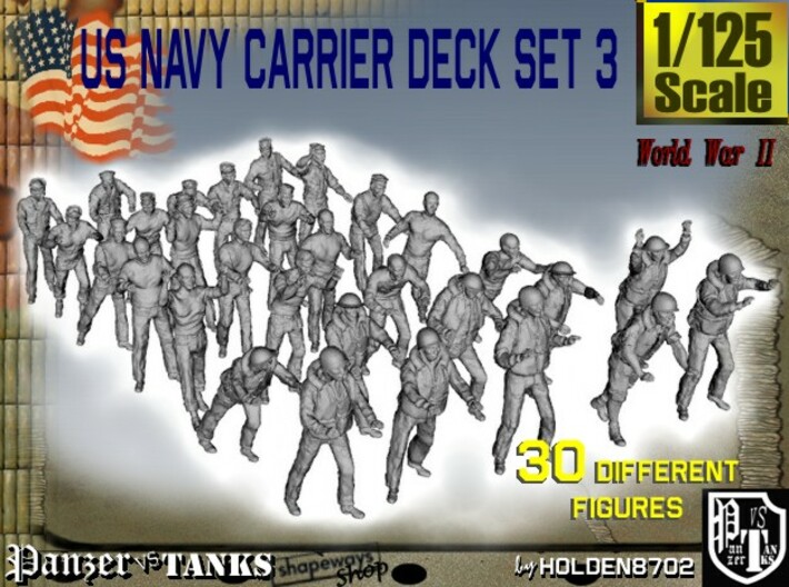 1/125 US Navy Carrier Deck Set 3 3d printed 