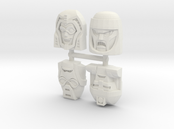 Gobots Renegade Faces Four Pack 3d printed