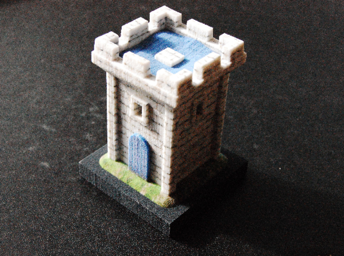White Tower 3d printed Full Color Sandstone