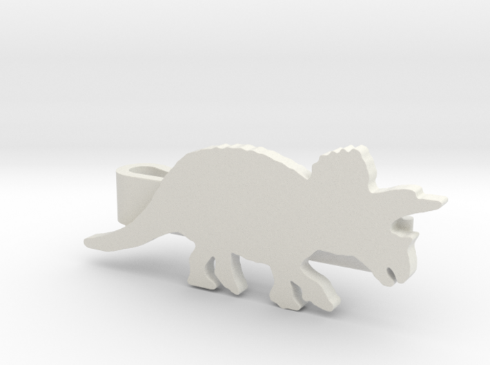 Triceratops Tie Clip 3d printed