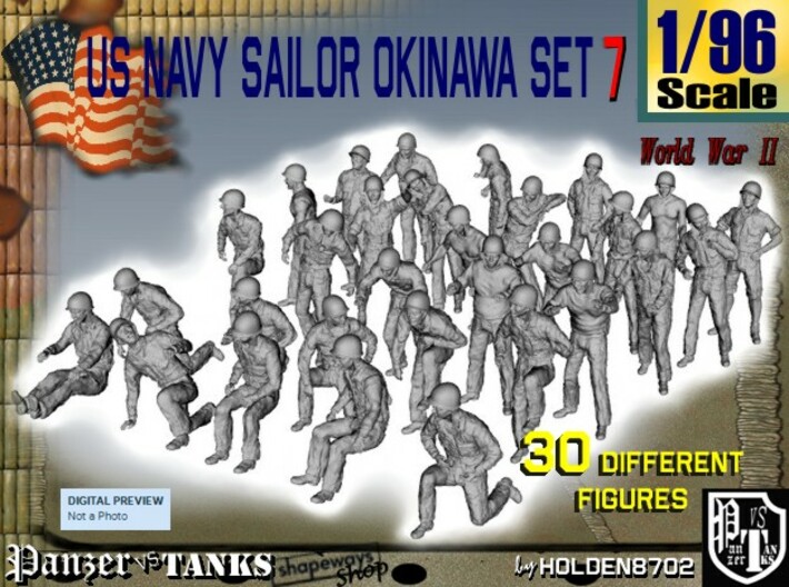 1/96 US Navy Okinawa Set 7 3d printed