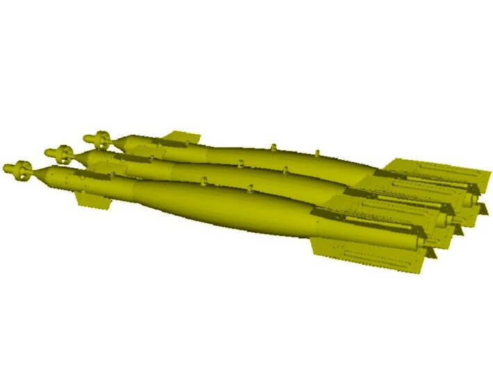 1/24 scale Raytheon GBU-12 Paveway II bombs x 3 3d printed
