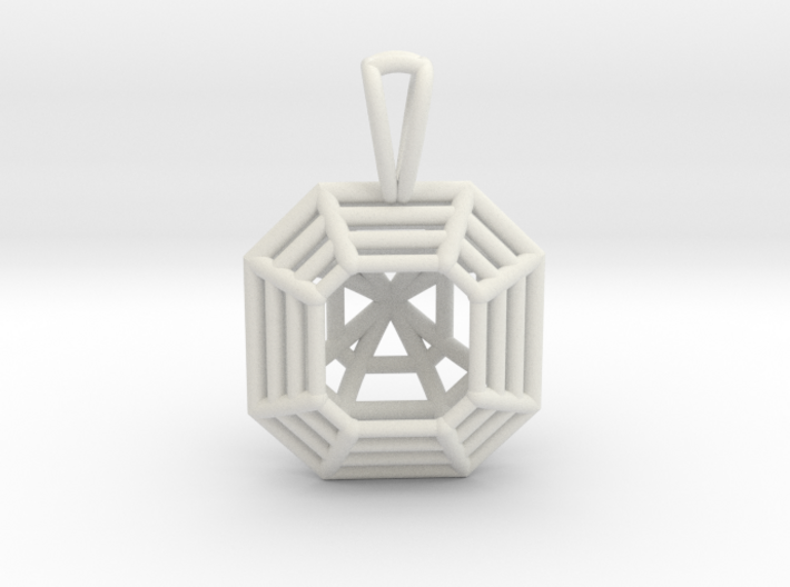 3D Printed Diamond Asscher Cut Pendant 3d printed