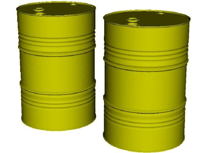 1/18 scale petroleum 200 lt oil drums x 2 3d printed