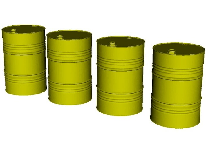 1/24 scale petroleum 200 lt oil drums x 4 3d printed