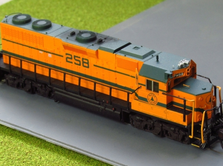 EMD Angled Air Filter Hatch (N - 1:160) 2X 3d printed Finished model by Joe Bee