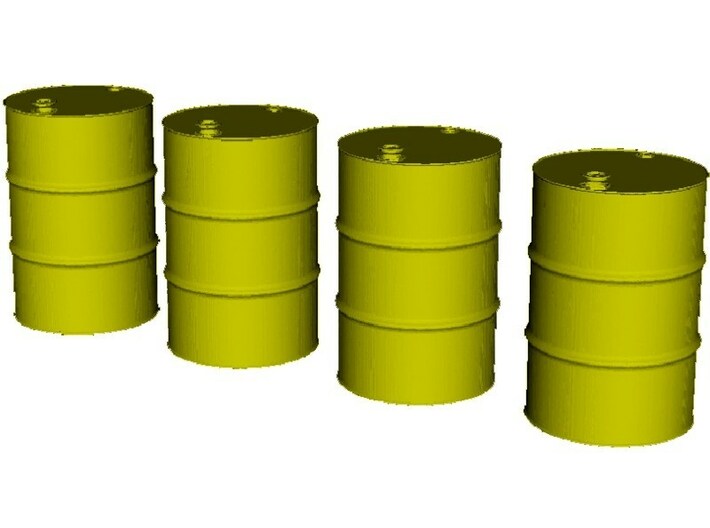 1/35 scale WWII US 55 gallons oil drums x 4 3d printed