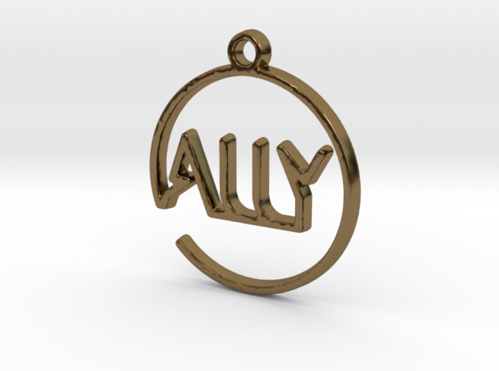 ALLY First Name Pendant 3d printed