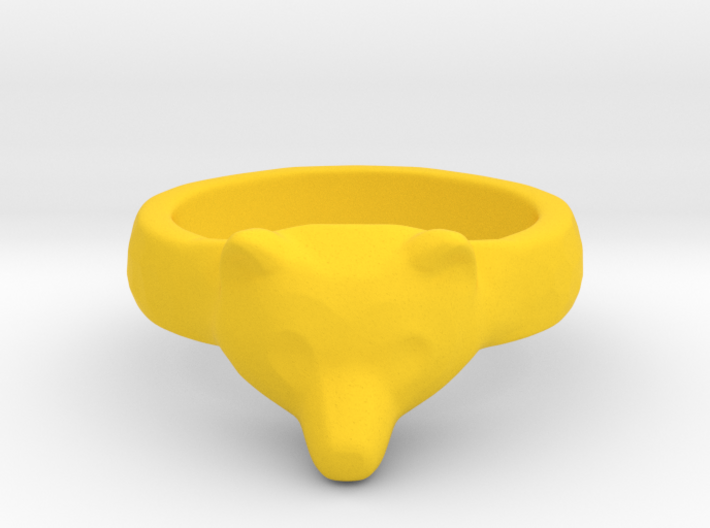 Wild Bear Ring size 5 3d printed 