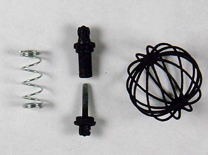 Bicycle Shock, 1:8 Scale, 130711 3d printed Pen Spring, Shock Parts, Cage