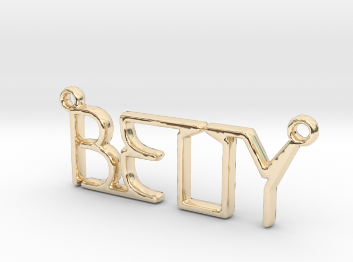 BETTY First Name Pendant 3d printed