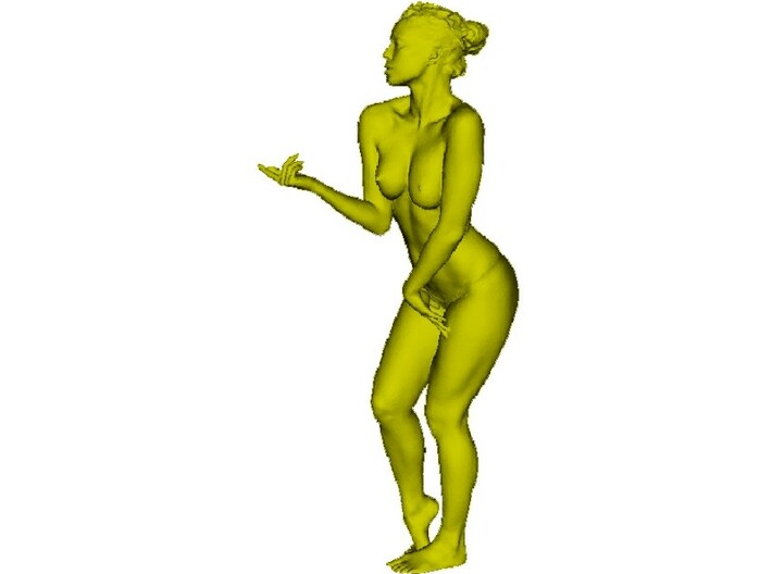 1/35 scale nude beach girl posing figure D 3d printed