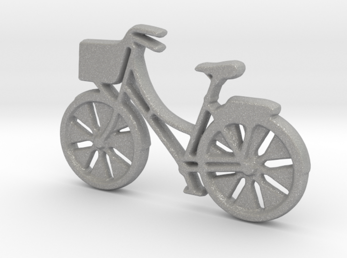 Bicycle No.1 Pendant and Keychain 3d printed