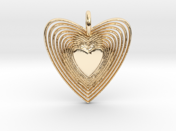 Pendant of Heart (No.2) 3d printed