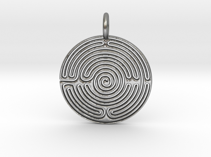 Maze Pendant 3d printed