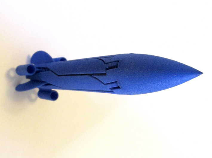 RocketCopter 3d printed In Royal Blue Strong & Flexible