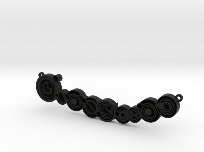 Don't blink - Necklace pendant 3d printed Gallifreyan &quot;Don't Blink&quot; - Black Strong &amp; Flexible