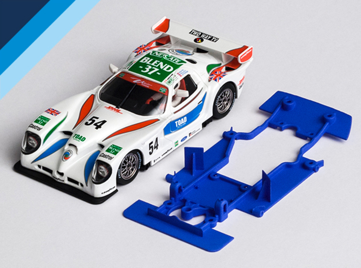 1/32 Fly Panoz GTR-1 Chassis for slot.it pod 3d printed Chassis compatible with Fly Panoz Esperante GTR-1 body (not included)