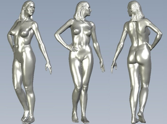 1/24 scale nude beach girl posing figure A 3d printed 