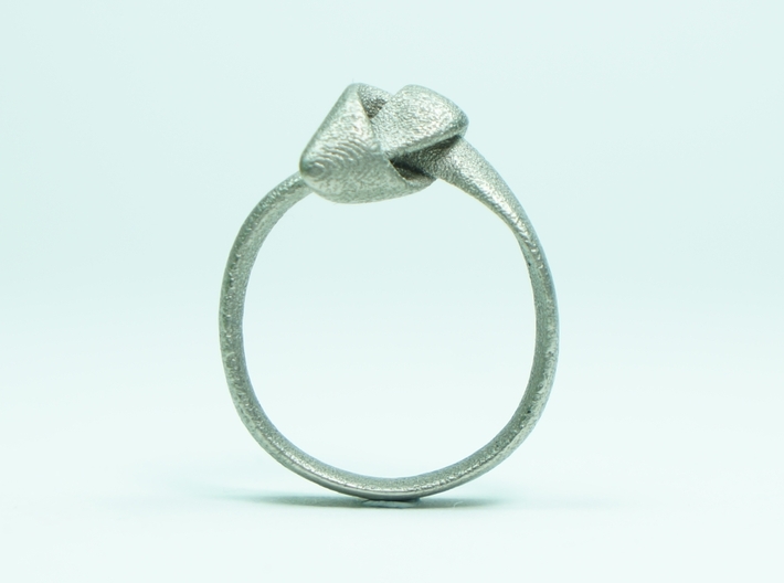 Knot Ring - Size 8 3d printed Stainless Steel