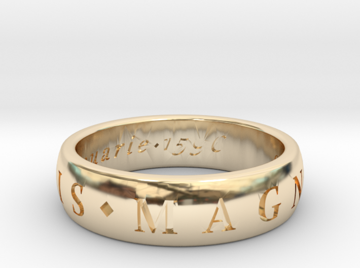 Size 10 Sir Francis Drake, Sic Parvis Magna Ring 3d printed