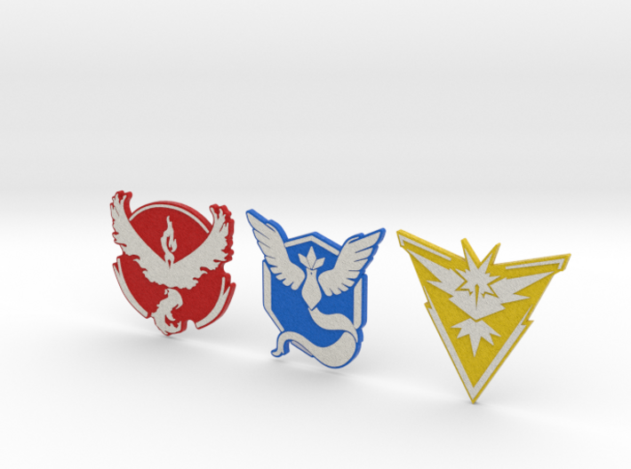 Pokemon Go - All Team Badges 1 3d printed