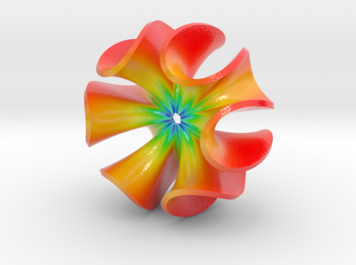 Wrapped Ruffle Color Sculpture 3d printed