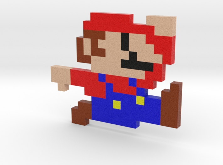 Pixel Mario 3d printed