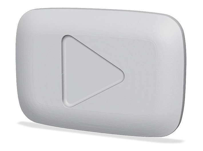 Porcelain YouTube Play Button Award 3d printed