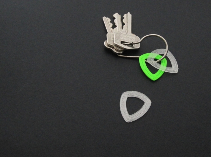 Hollow Plectrum 3d printed Samples printed on a Printrbot, not by Shapeways