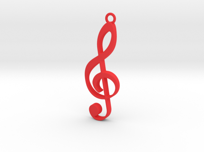 music note pendant/keyring 3d printed