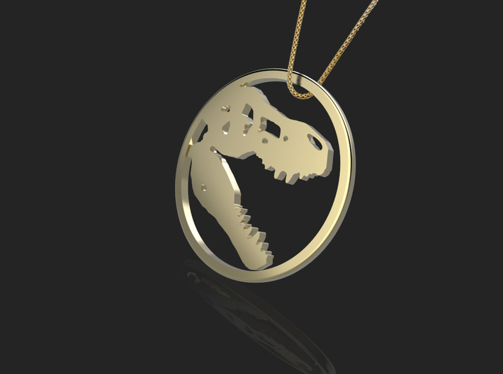 Tyrannosaurus Head bone necklace Pendant 3d printed